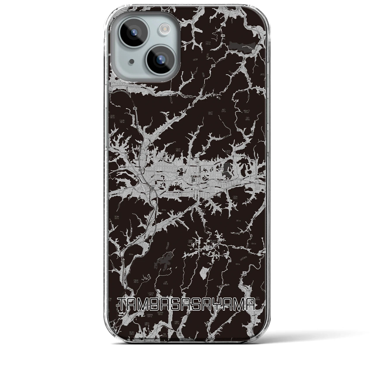 【丹波篠山(兵庫県)】地図柄iPhoneケース(クリアタイプ)