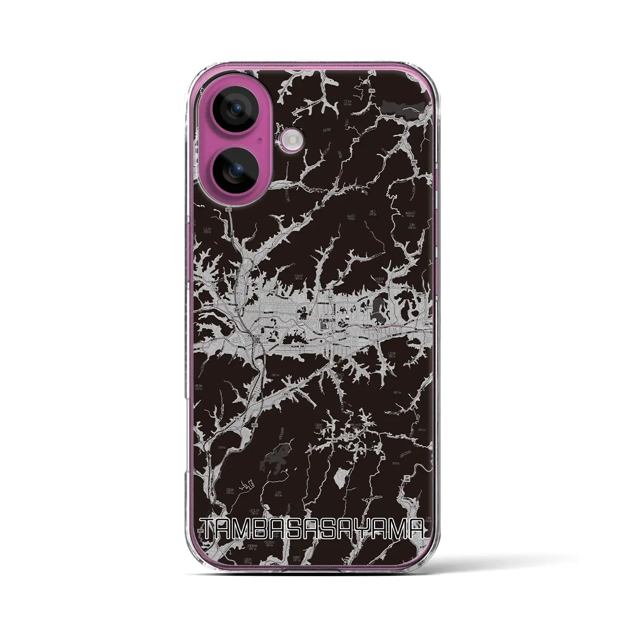 【丹波篠山(兵庫県)】地図柄iPhoneケース(クリアタイプ)