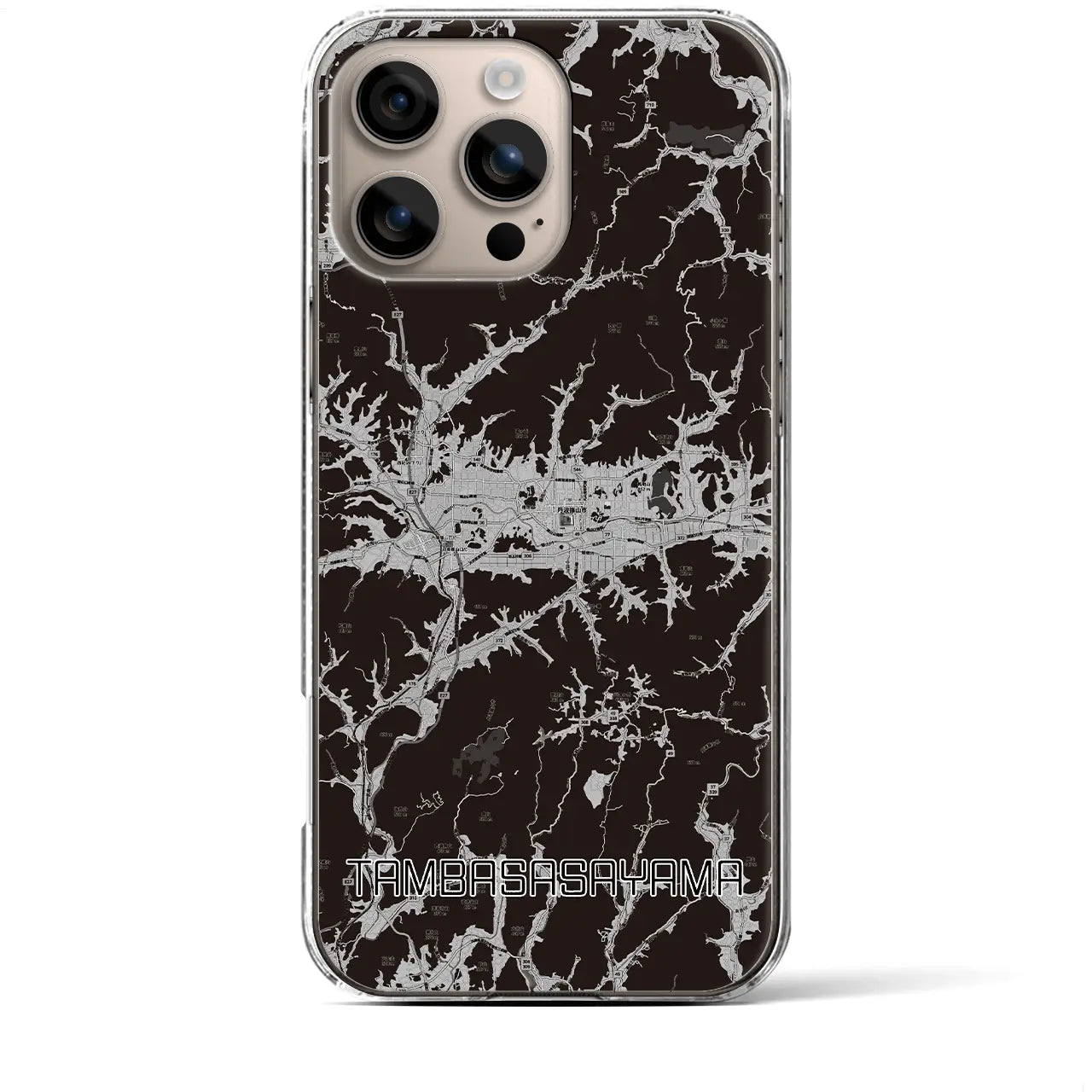 【丹波篠山(兵庫県)】地図柄iPhoneケース(クリアタイプ)