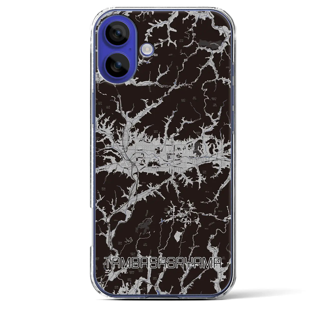 【丹波篠山(兵庫県)】地図柄iPhoneケース(クリアタイプ)