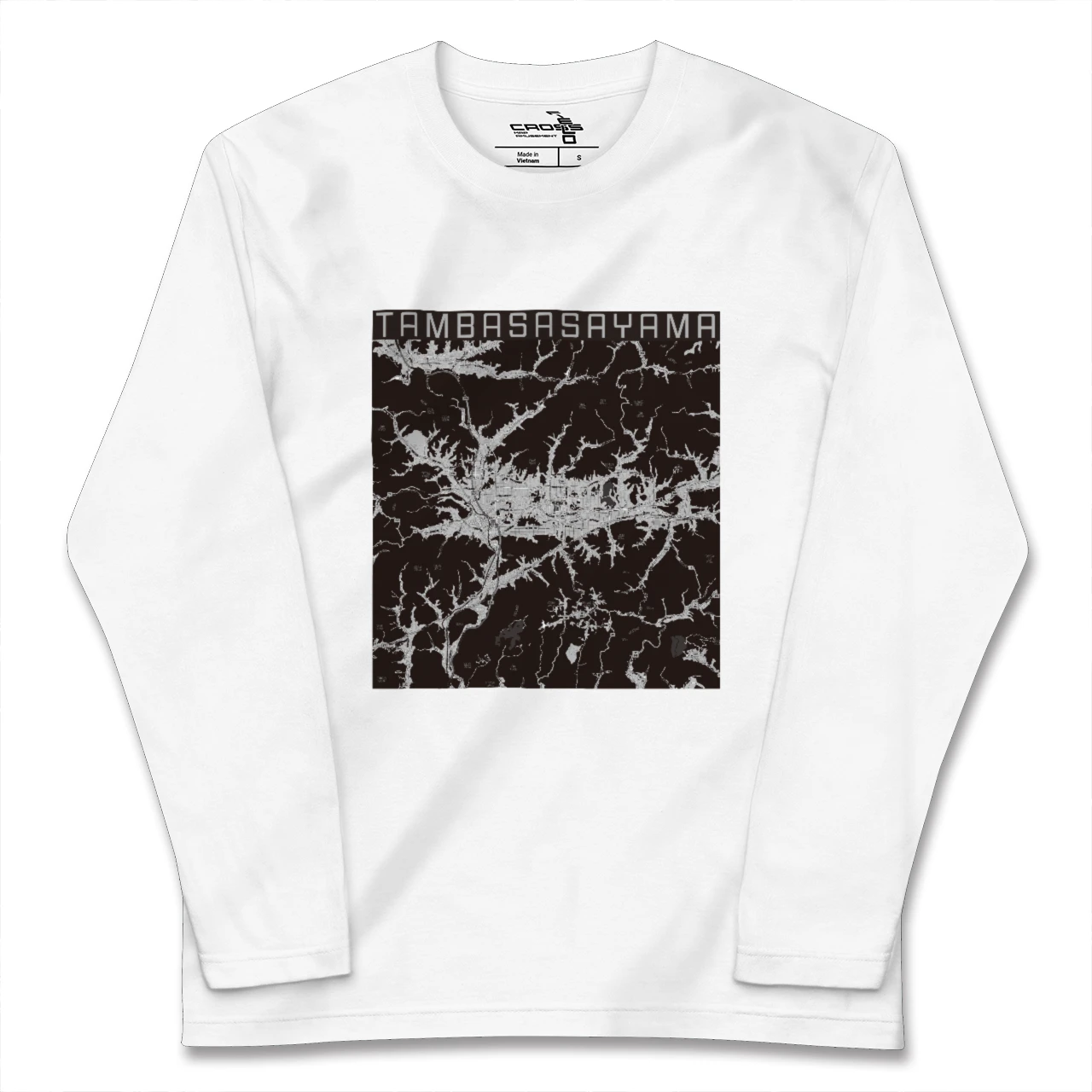 【丹波篠山(兵庫県)】地図柄ロングスリーブTシャツ