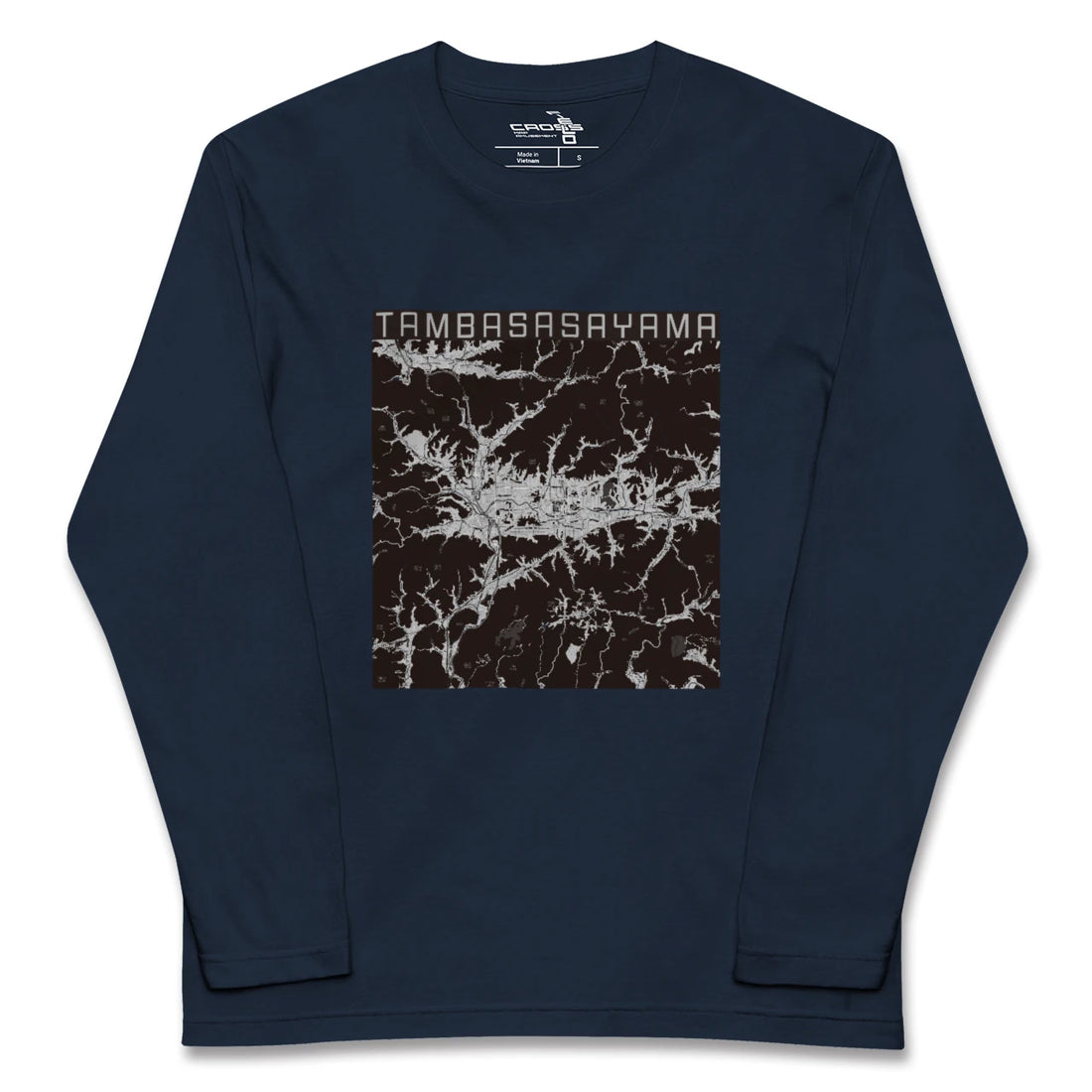 【丹波篠山(兵庫県)】地図柄ロングスリーブTシャツ