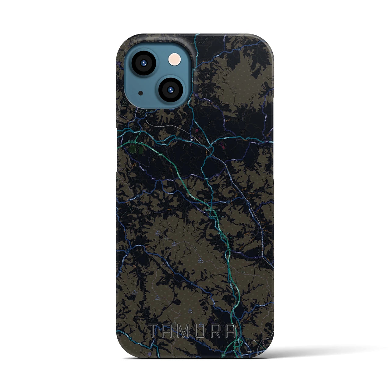 【田村(福島県)】地図柄iPhoneケース(バックカバータイプ)