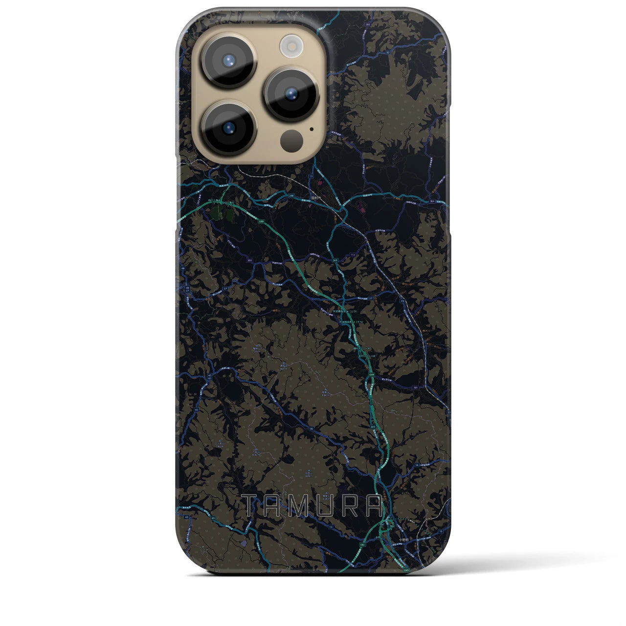 【田村(福島県)】地図柄iPhoneケース(バックカバータイプ)