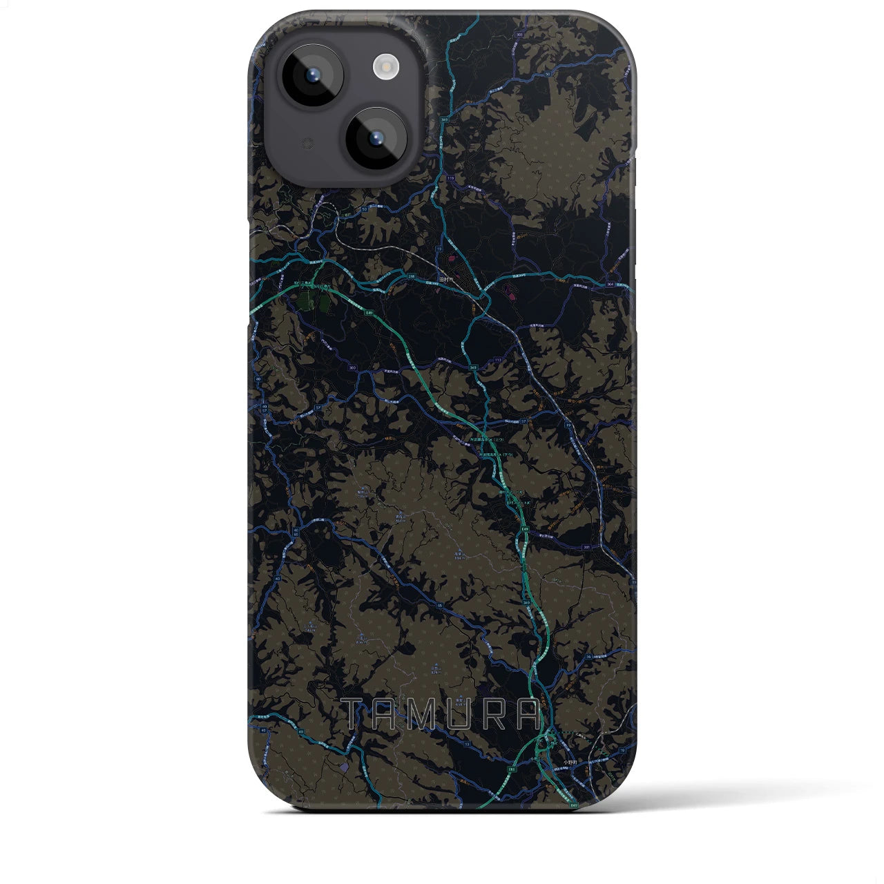 【田村(福島県)】地図柄iPhoneケース(バックカバータイプ)