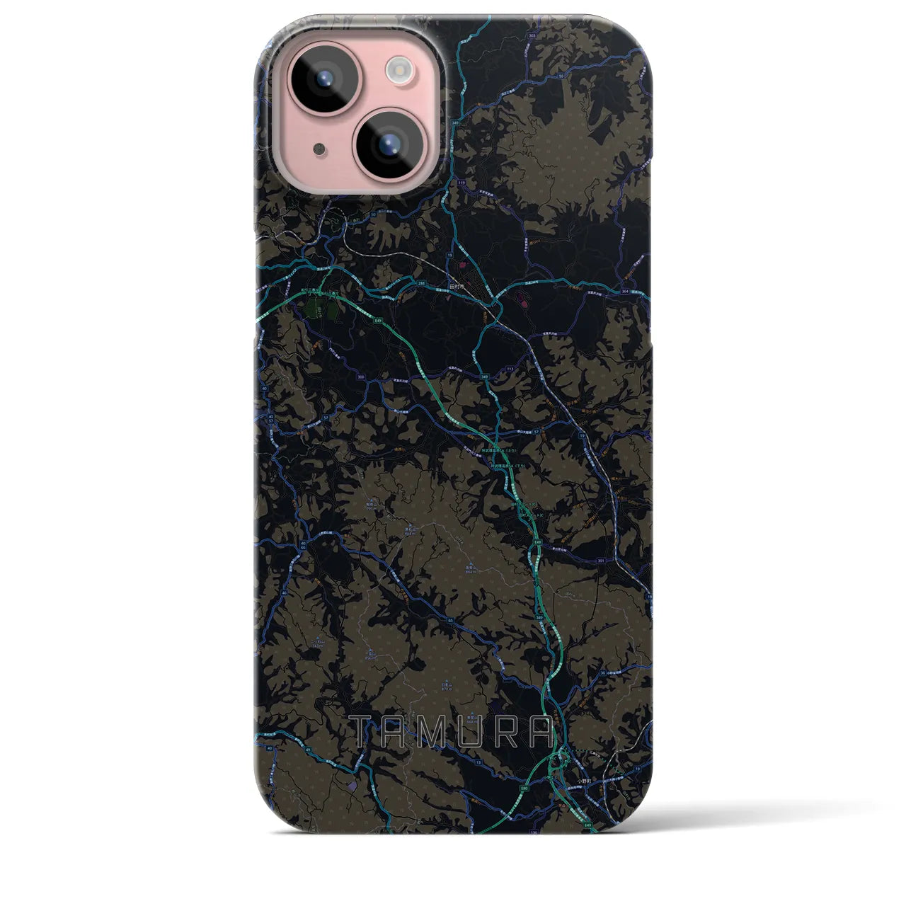 【田村(福島県)】地図柄iPhoneケース(バックカバータイプ)