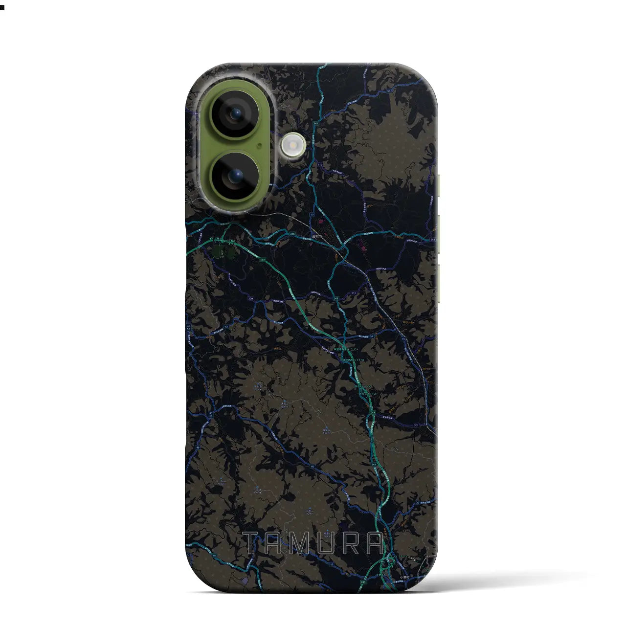 【田村(福島県)】地図柄iPhoneケース(バックカバータイプ)