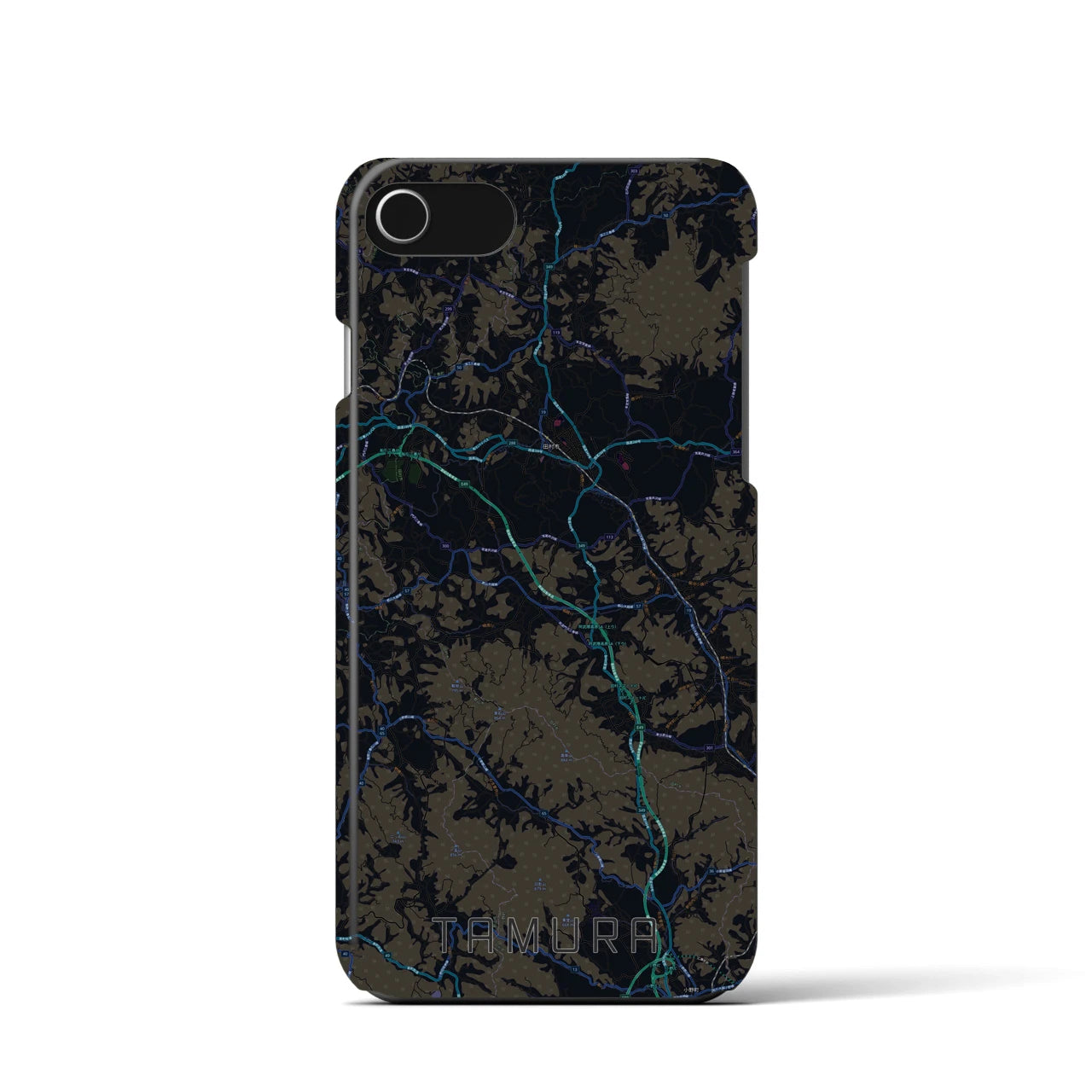 【田村(福島県)】地図柄iPhoneケース(バックカバータイプ)