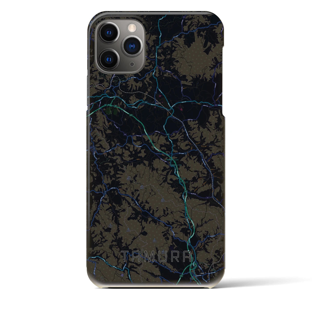 【田村(福島県)】地図柄iPhoneケース(バックカバータイプ)