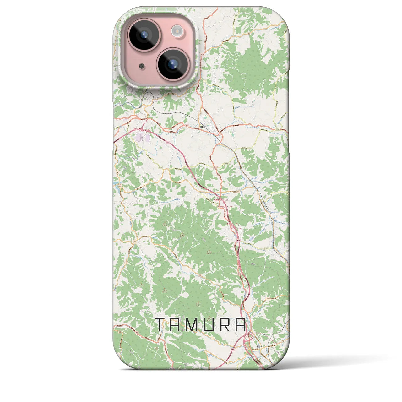 【田村(福島県)】地図柄iPhoneケース(バックカバータイプ)