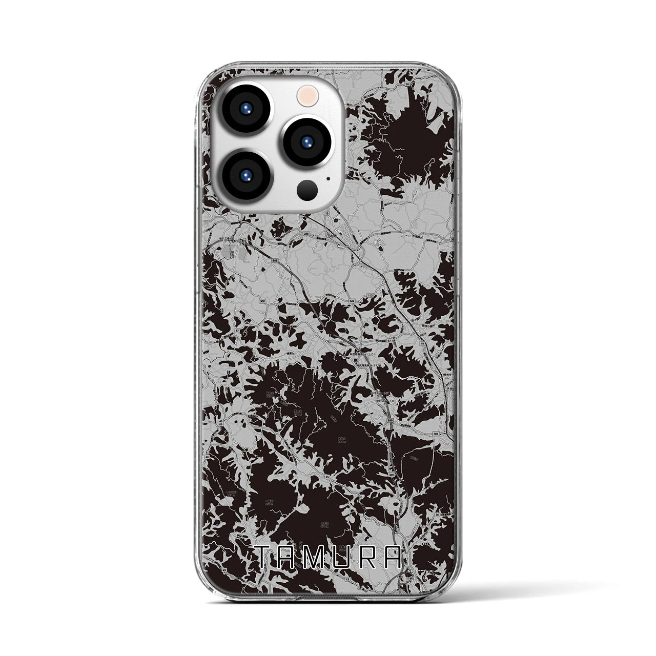 【田村(福島県)】地図柄iPhoneケース(クリアタイプ)