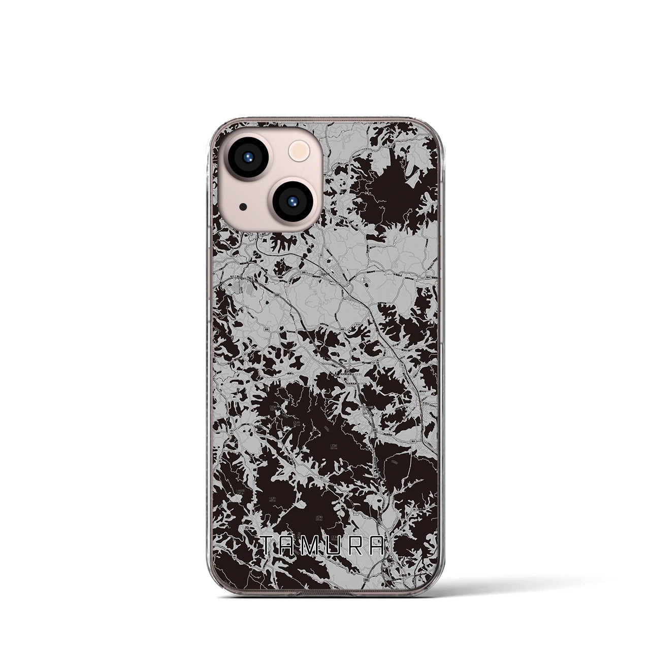 【田村(福島県)】地図柄iPhoneケース(クリアタイプ)