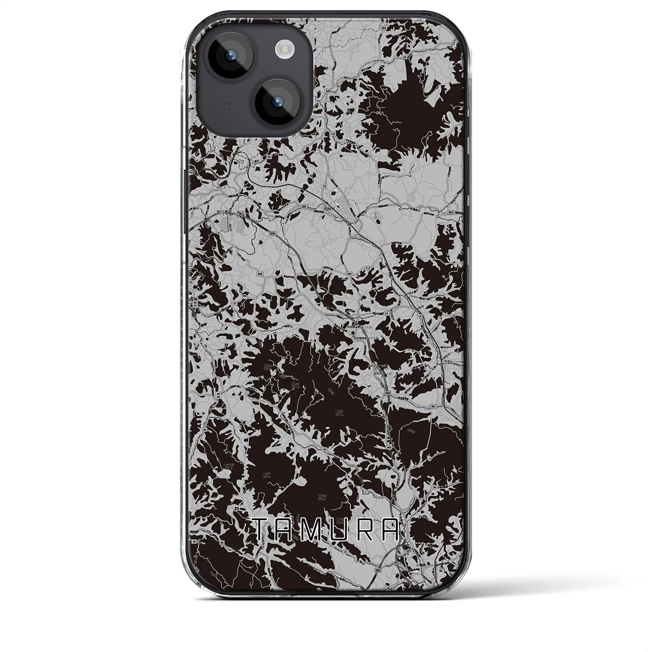 【田村(福島県)】地図柄iPhoneケース(クリアタイプ)