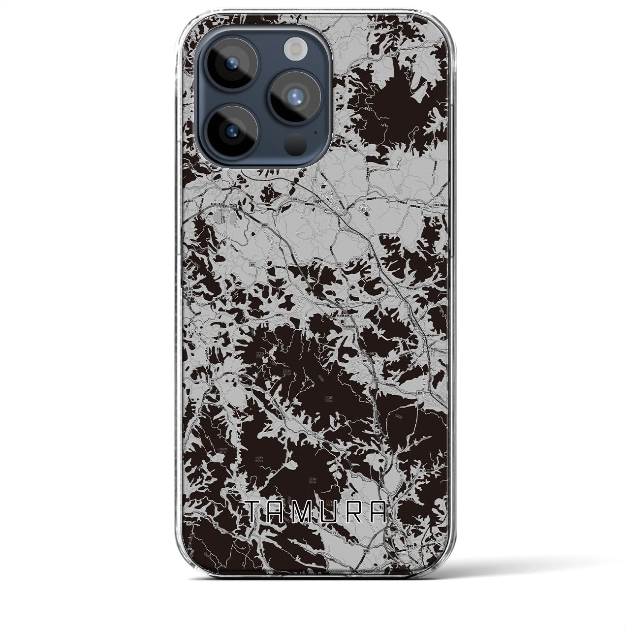 【田村(福島県)】地図柄iPhoneケース(クリアタイプ)