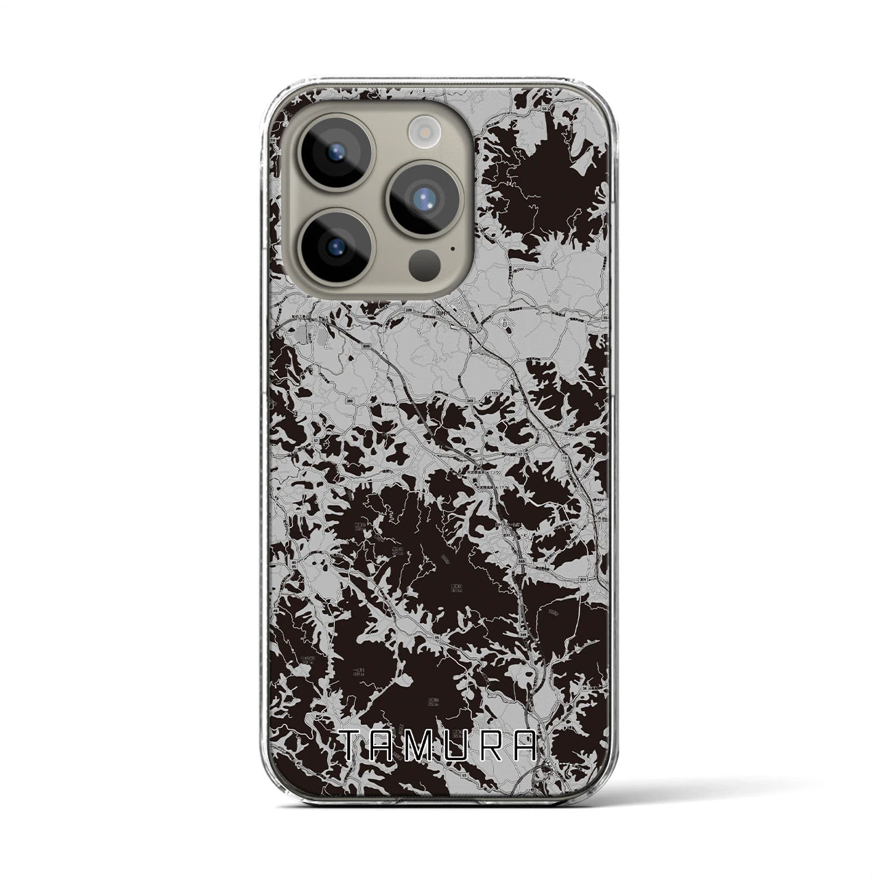 【田村(福島県)】地図柄iPhoneケース(クリアタイプ)