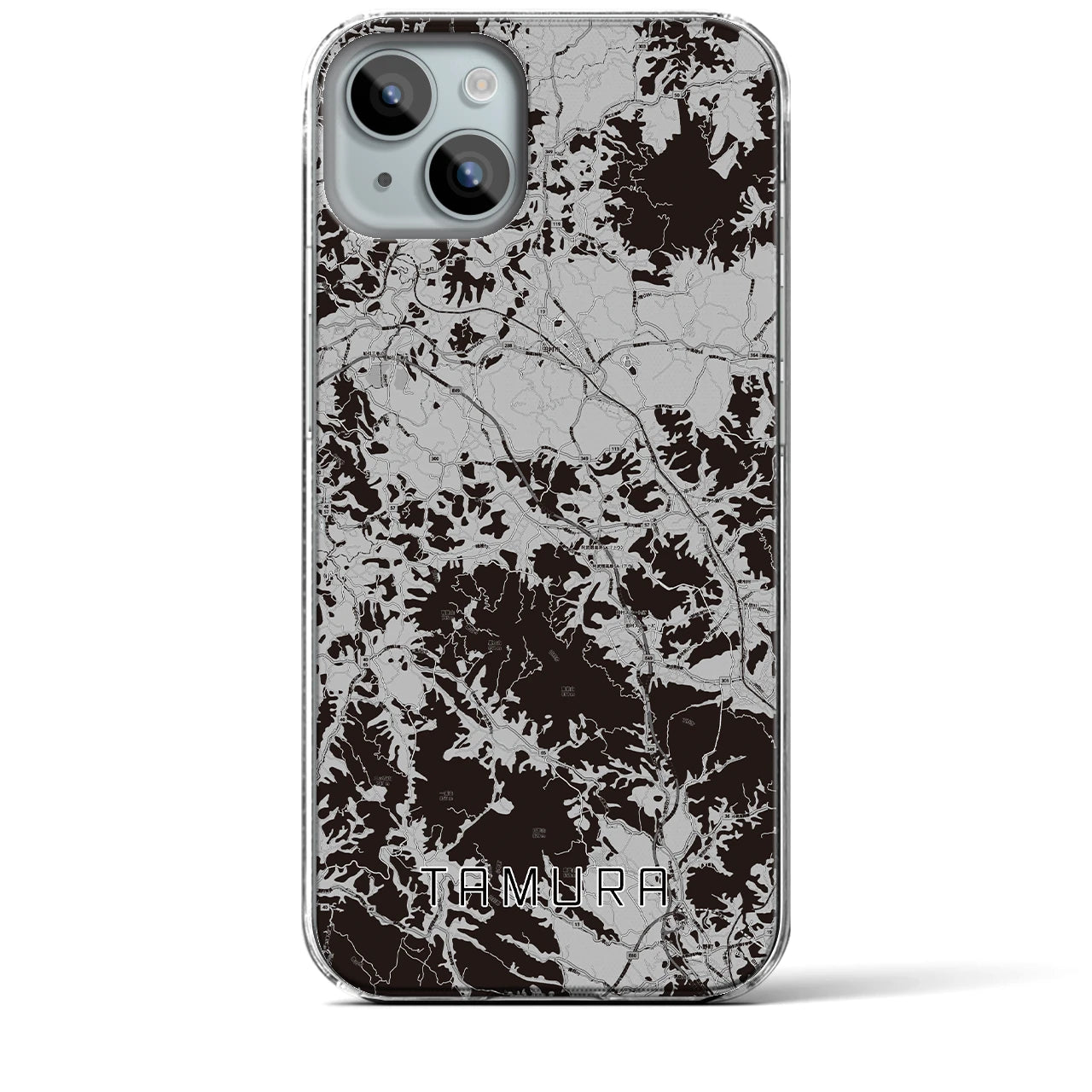 【田村(福島県)】地図柄iPhoneケース(クリアタイプ)