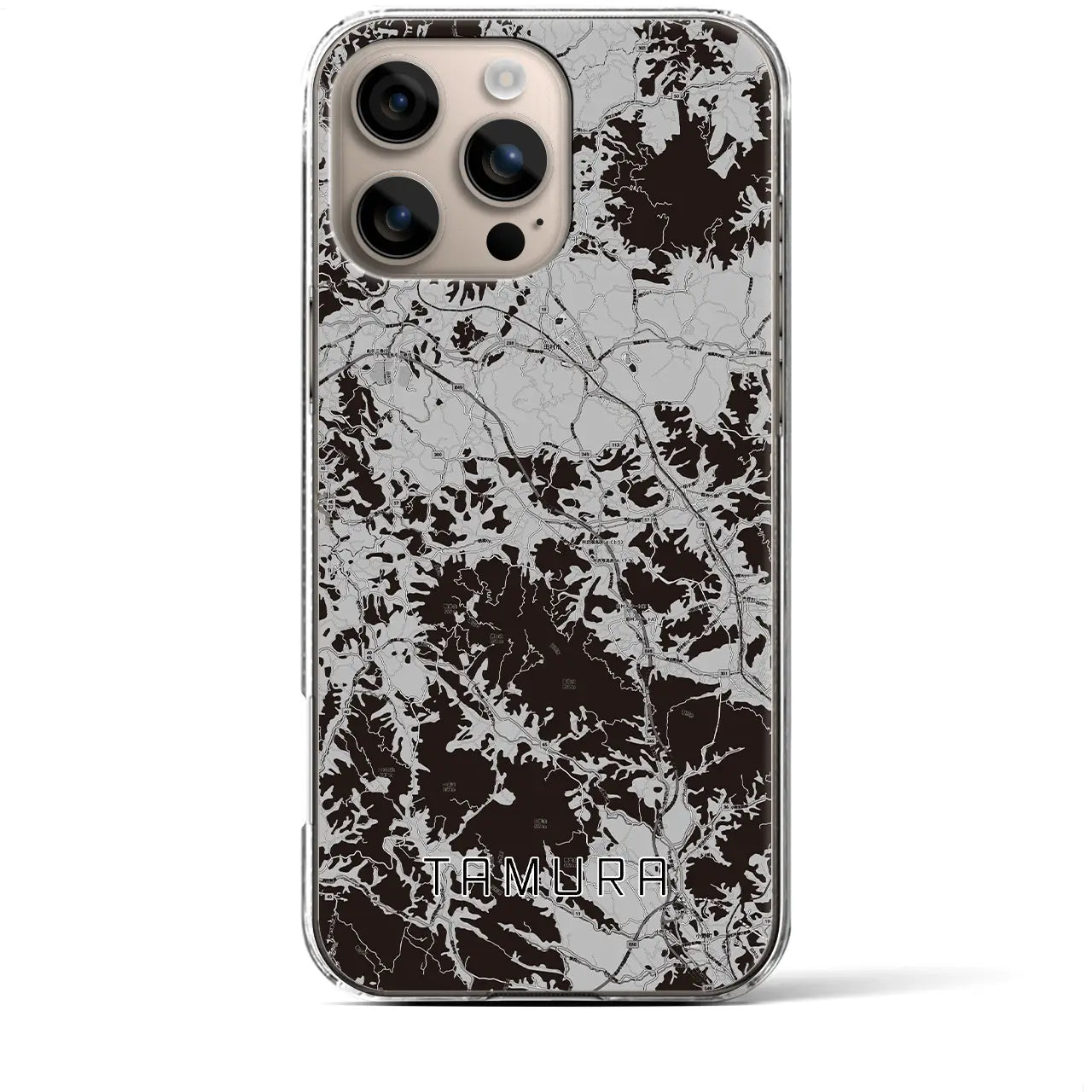 【田村(福島県)】地図柄iPhoneケース(クリアタイプ)