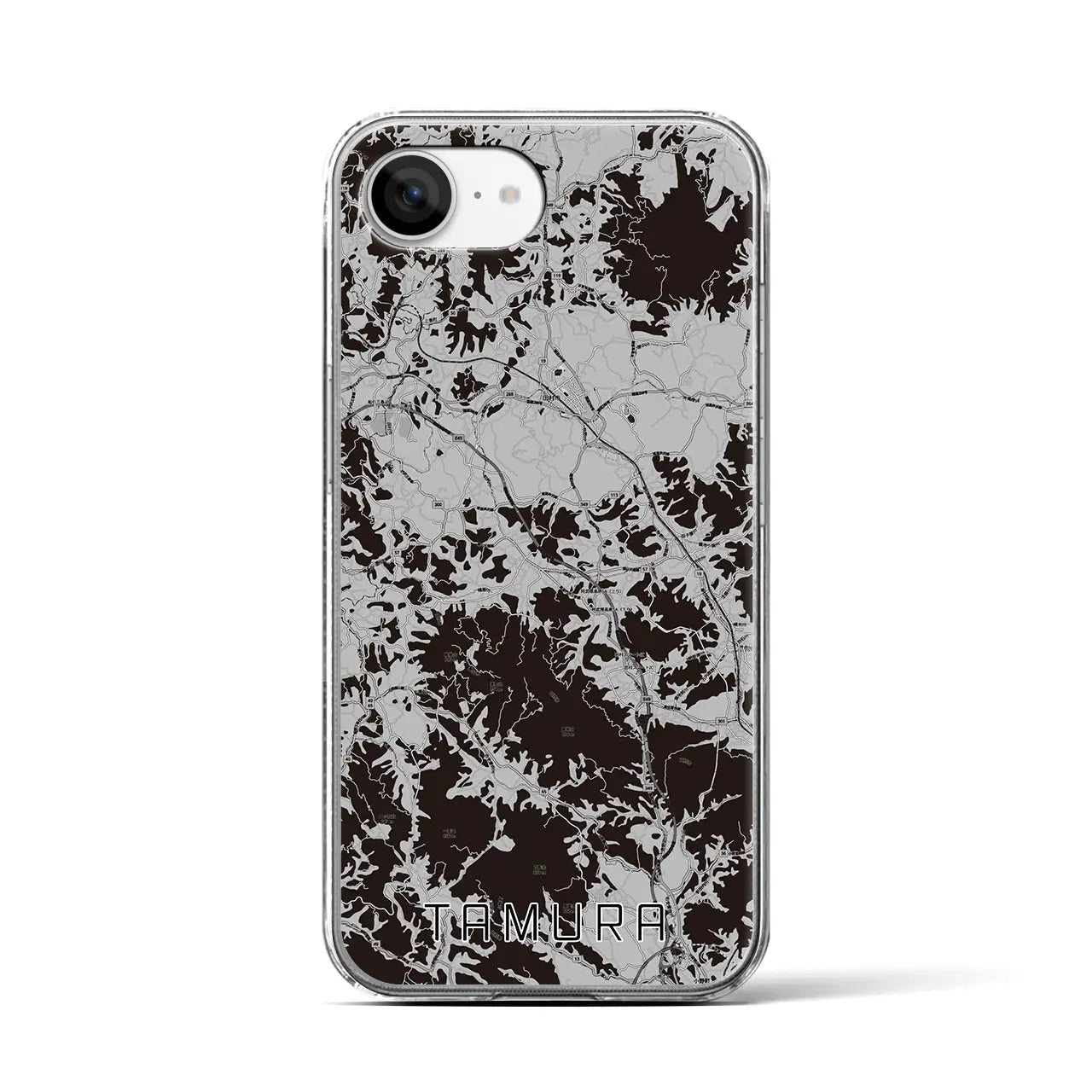 【田村(福島県)】地図柄iPhoneケース(クリアタイプ)