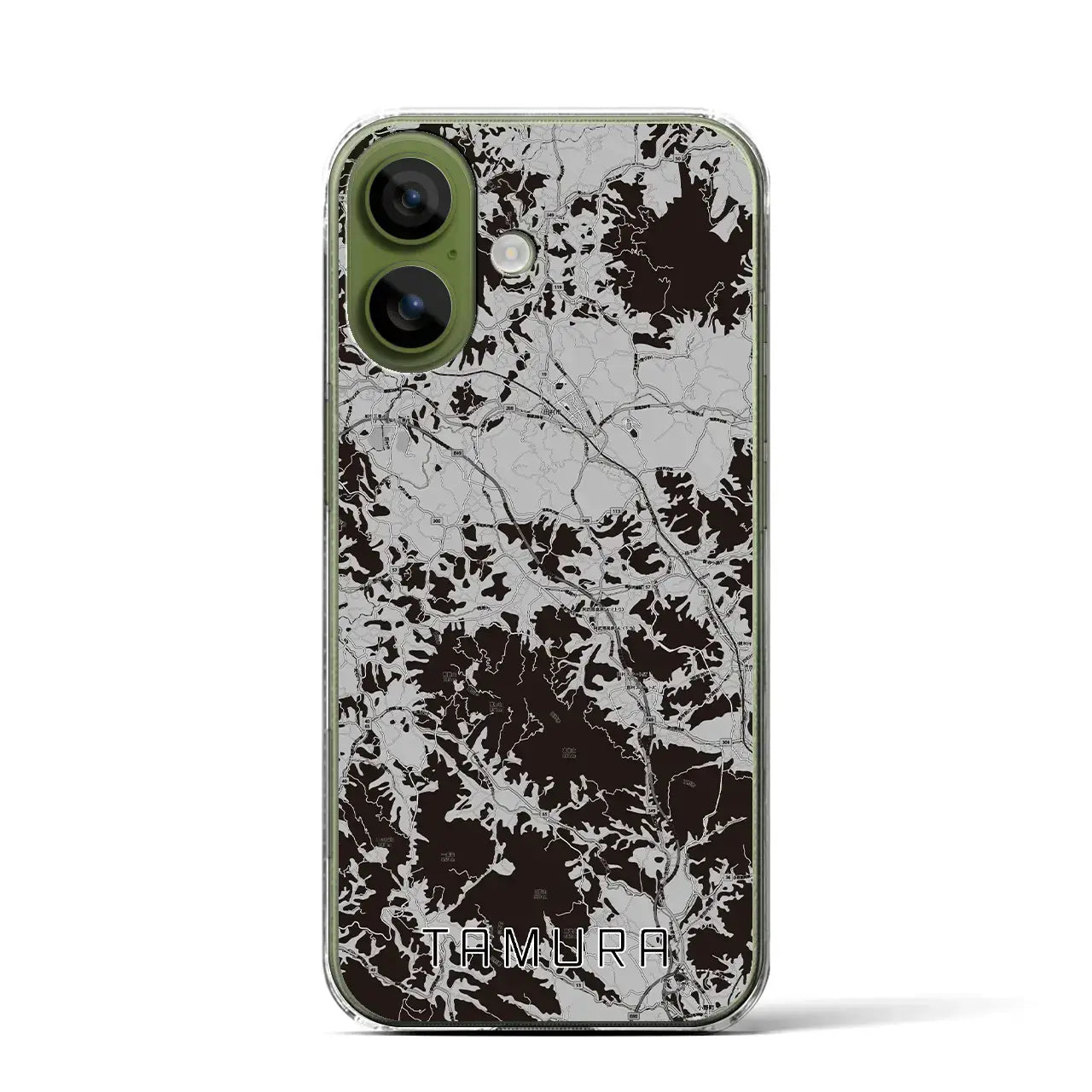 【田村(福島県)】地図柄iPhoneケース(クリアタイプ)