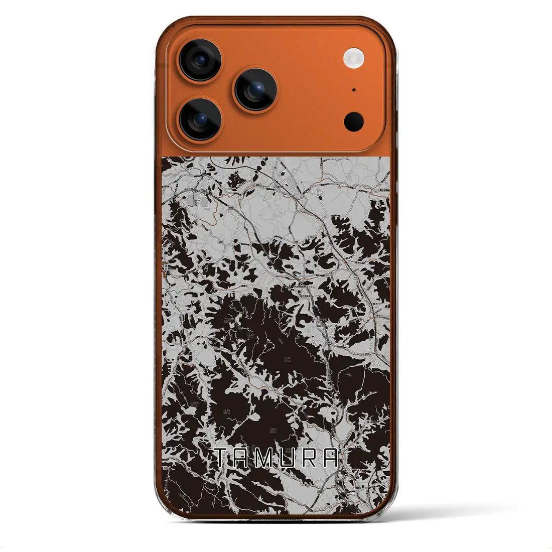 【田村(福島県)】地図柄iPhoneケース(クリアタイプ)