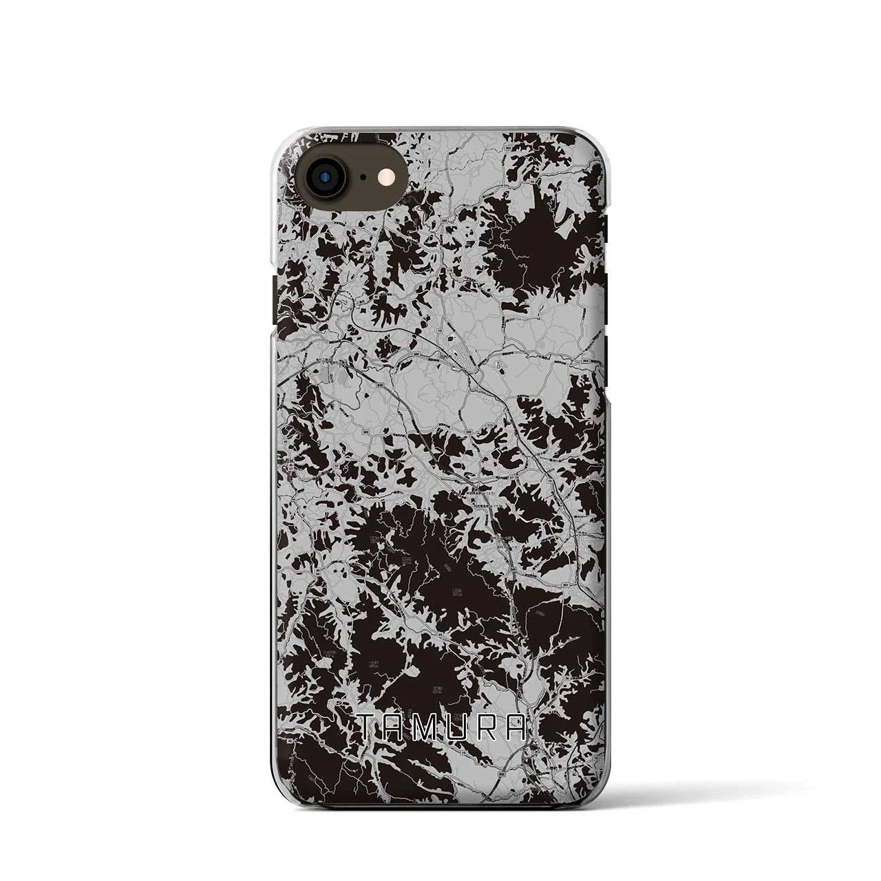 【田村(福島県)】地図柄iPhoneケース(クリアタイプ)