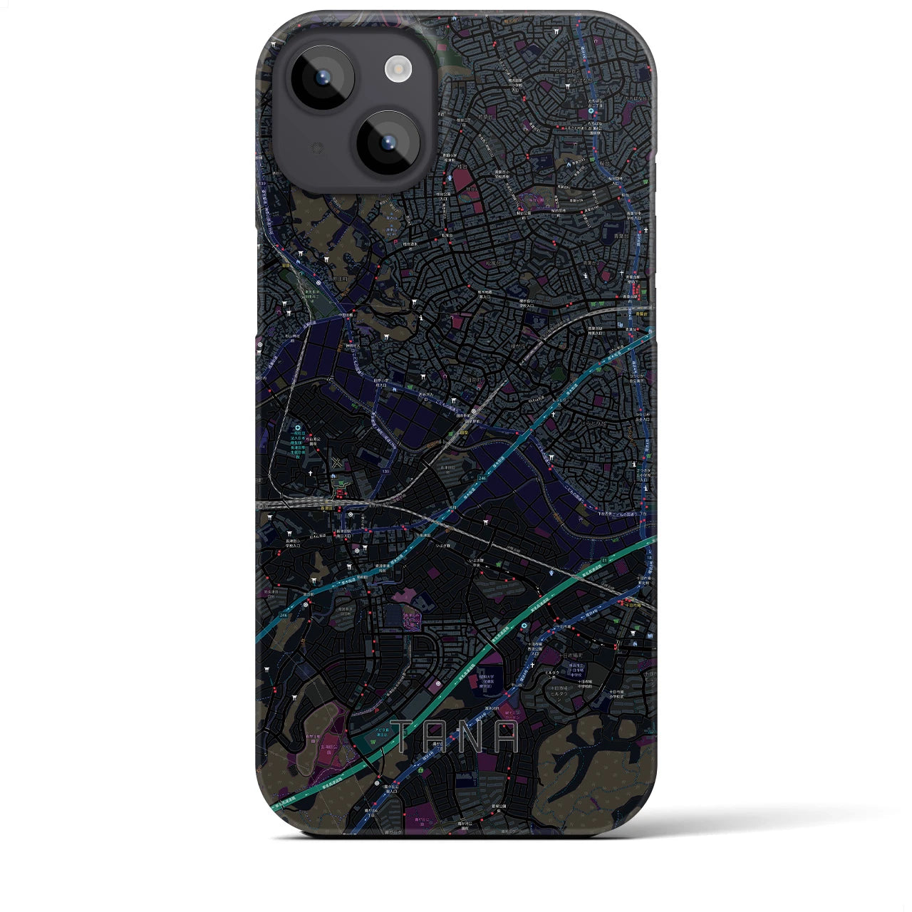 【田奈(神奈川県)】地図柄iPhoneケース(バックカバータイプ)