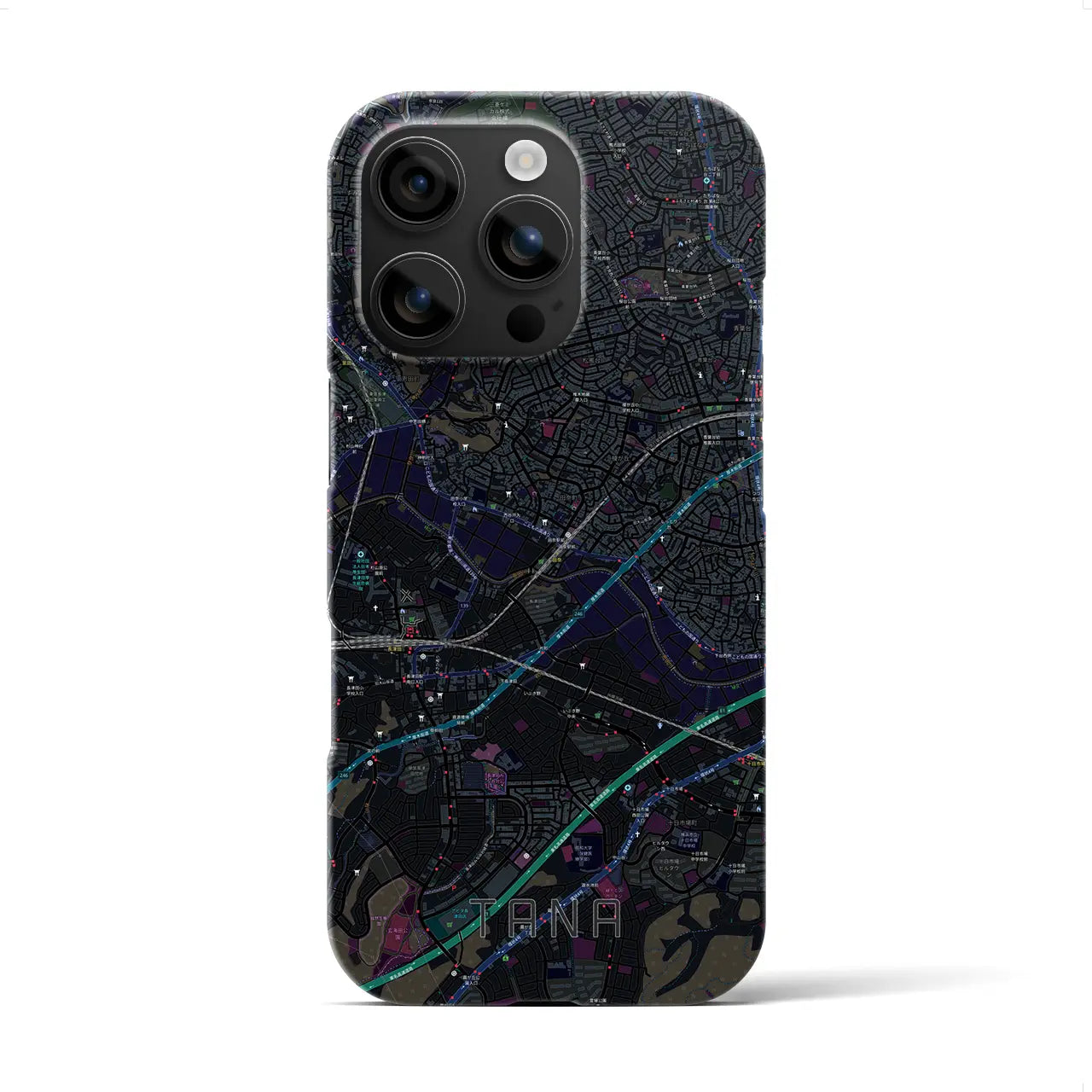 【田奈(神奈川県)】地図柄iPhoneケース(バックカバータイプ)