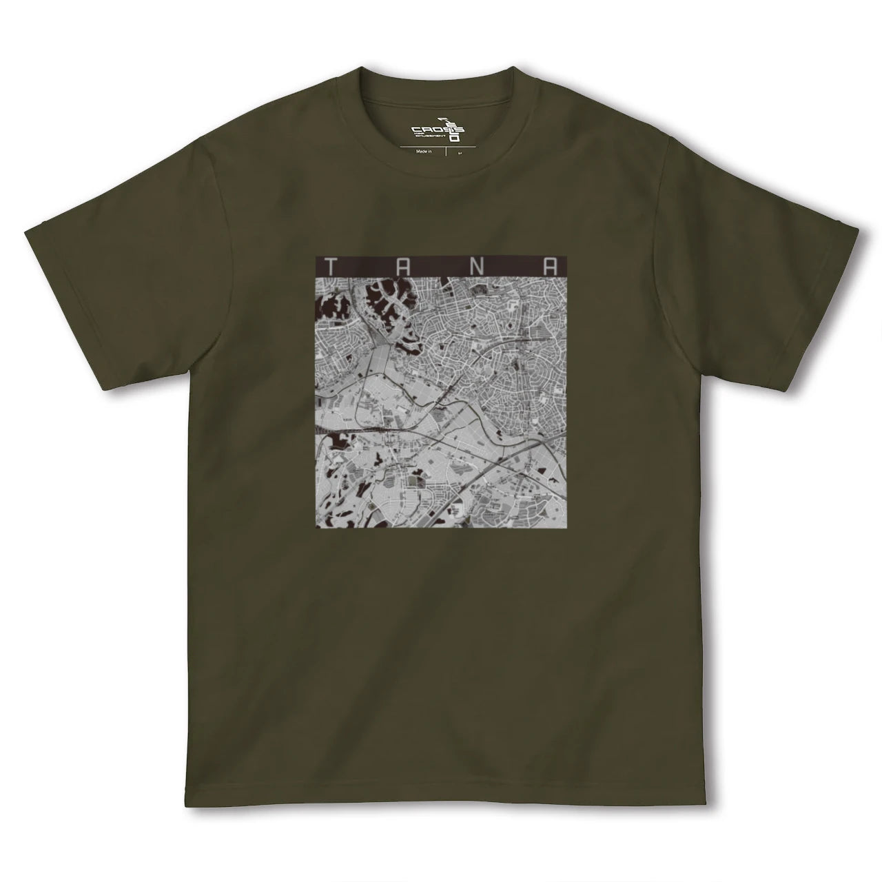 【田奈(神奈川県)】地図柄ヘビーウェイトTシャツ