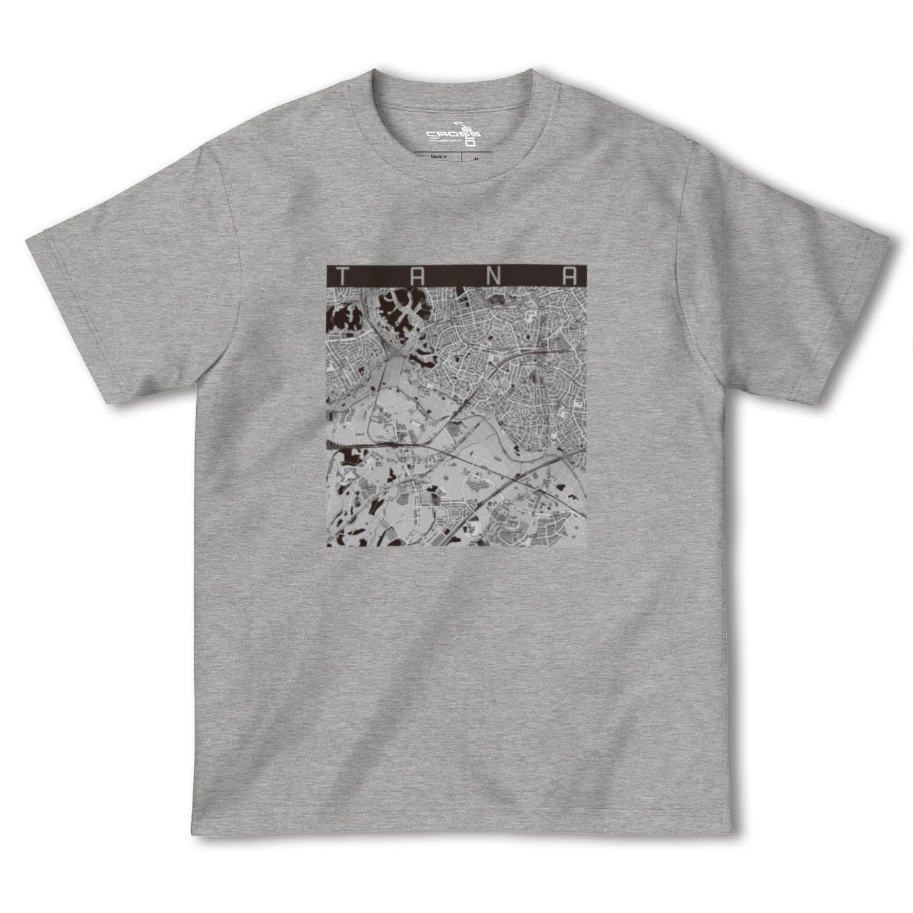 【田奈(神奈川県)】地図柄ヘビーウェイトTシャツ
