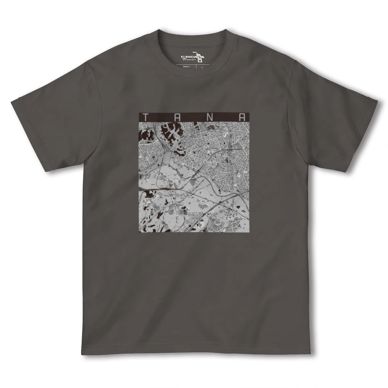 【田奈(神奈川県)】地図柄ヘビーウェイトTシャツ