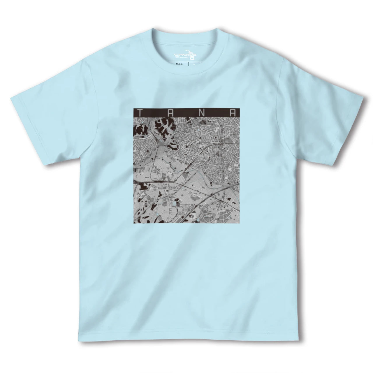 【田奈(神奈川県)】地図柄ヘビーウェイトTシャツ