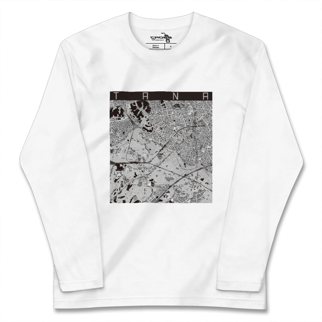 【田奈(神奈川県)】地図柄ロングスリーブTシャツ
