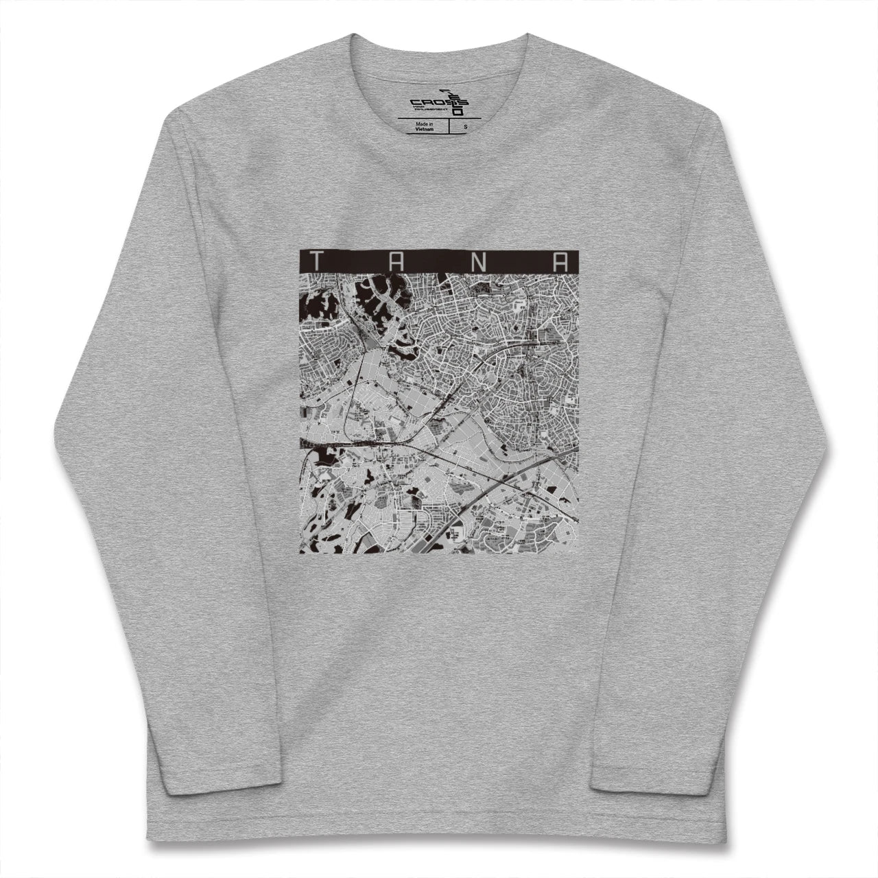 【田奈(神奈川県)】地図柄ロングスリーブTシャツ