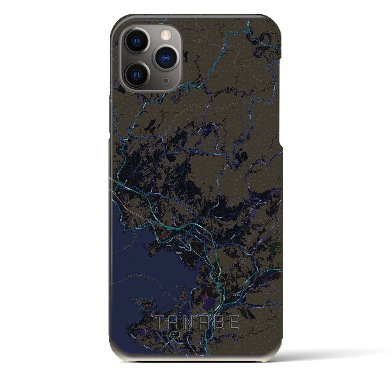 【田辺(和歌山県)】地図柄iPhoneケース(バックカバータイプ)