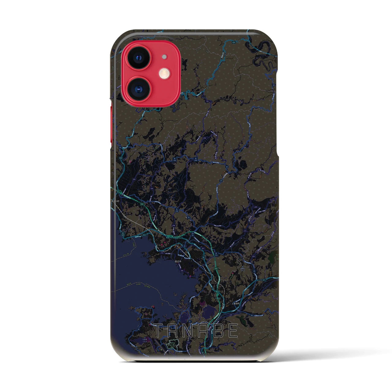 【田辺(和歌山県)】地図柄iPhoneケース(バックカバータイプ)
