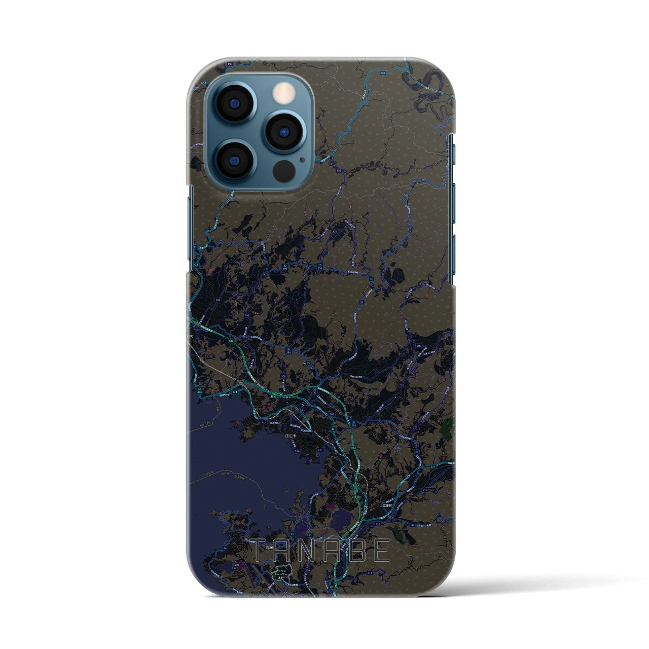 【田辺(和歌山県)】地図柄iPhoneケース(バックカバータイプ)