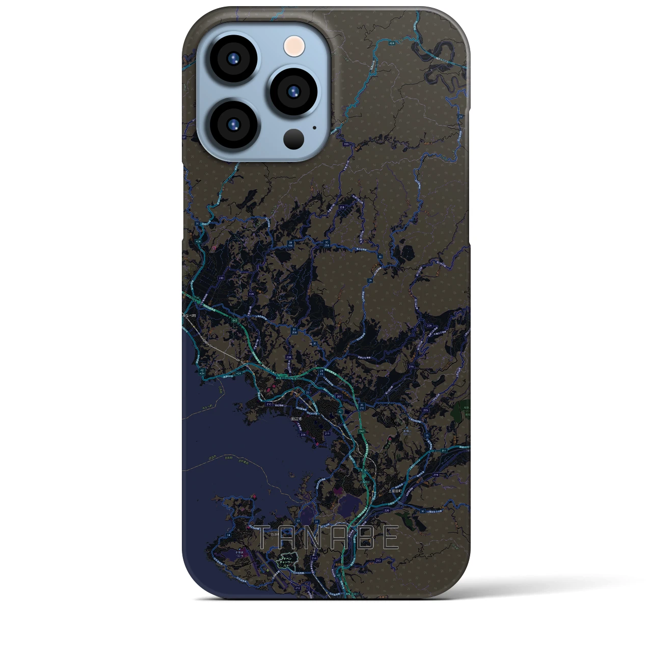 【田辺(和歌山県)】地図柄iPhoneケース(バックカバータイプ)