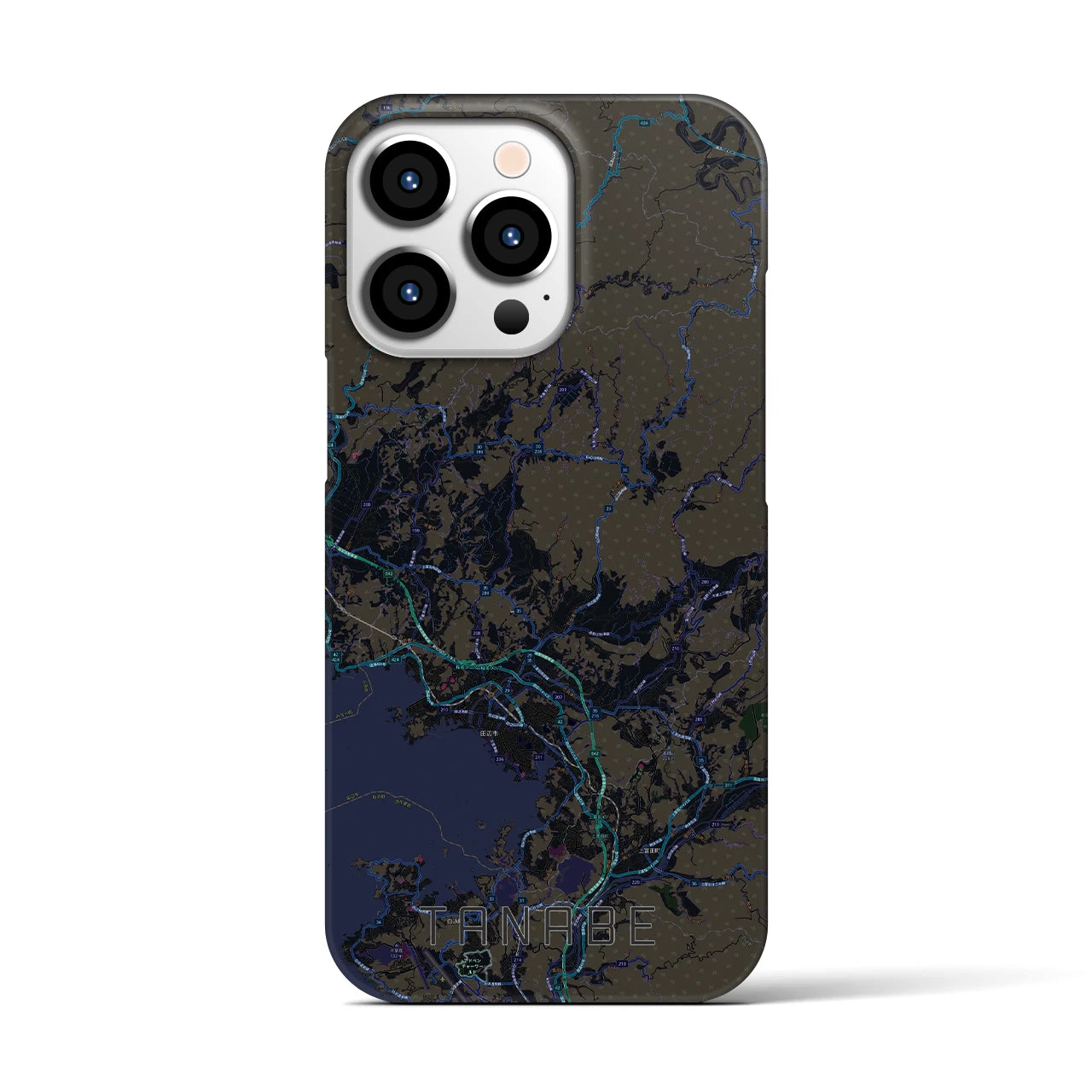 【田辺(和歌山県)】地図柄iPhoneケース(バックカバータイプ)