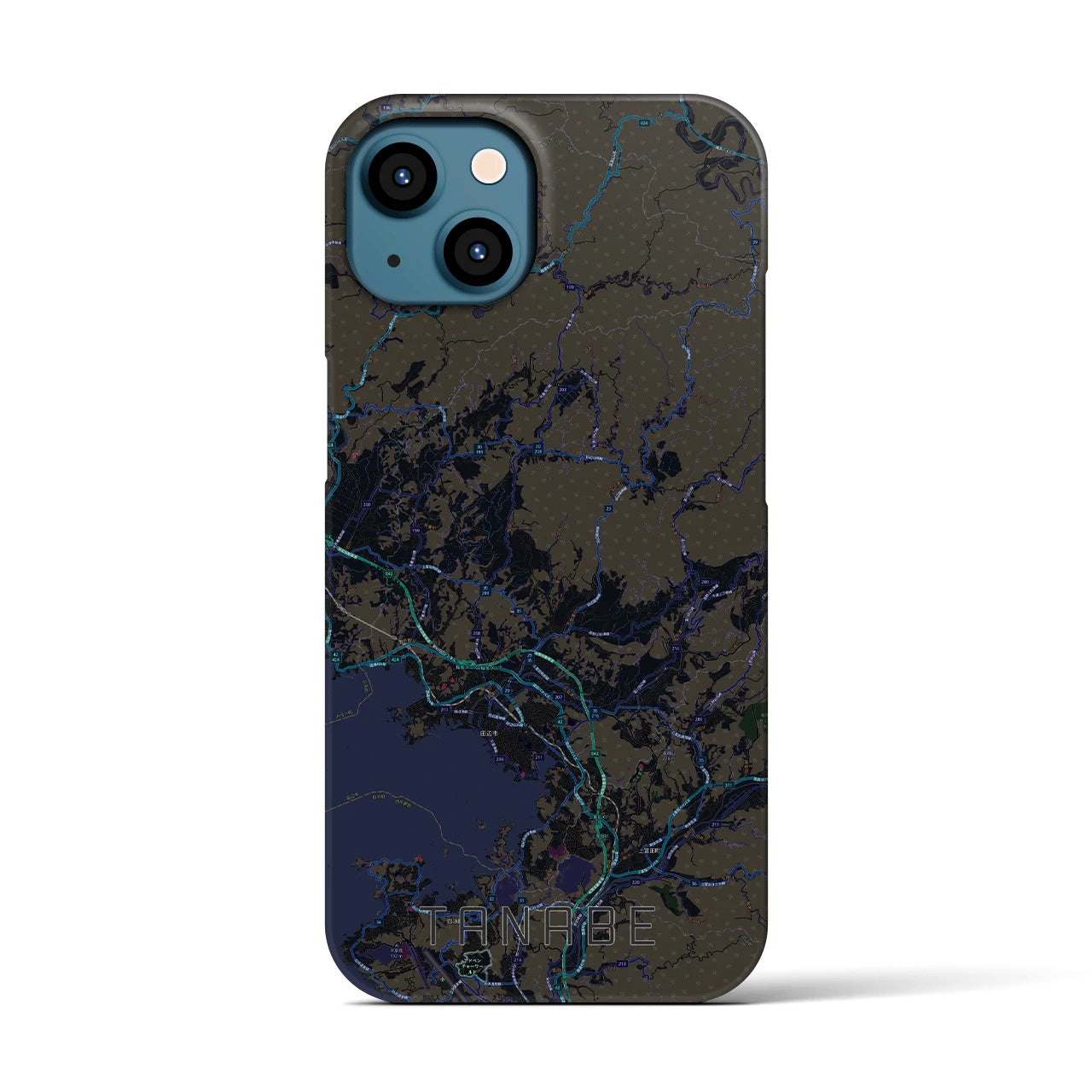 【田辺(和歌山県)】地図柄iPhoneケース(バックカバータイプ)