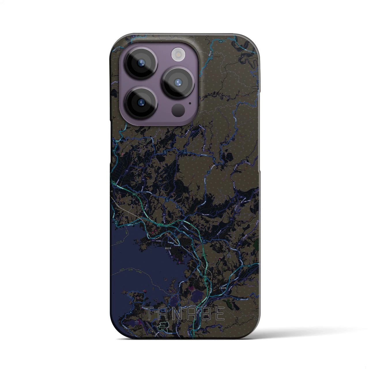 【田辺(和歌山県)】地図柄iPhoneケース(バックカバータイプ)