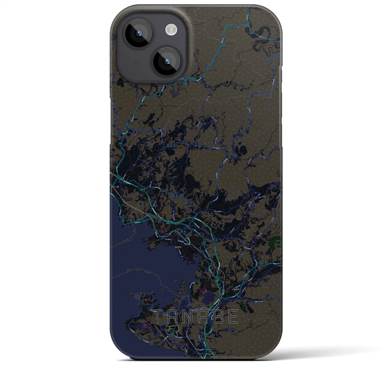 【田辺(和歌山県)】地図柄iPhoneケース(バックカバータイプ)