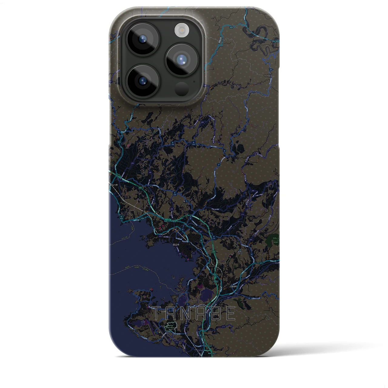 【田辺(和歌山県)】地図柄iPhoneケース(バックカバータイプ)