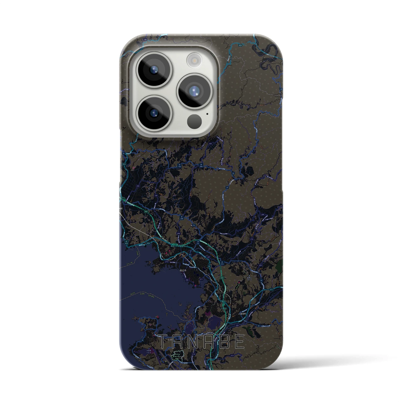 【田辺(和歌山県)】地図柄iPhoneケース(バックカバータイプ)