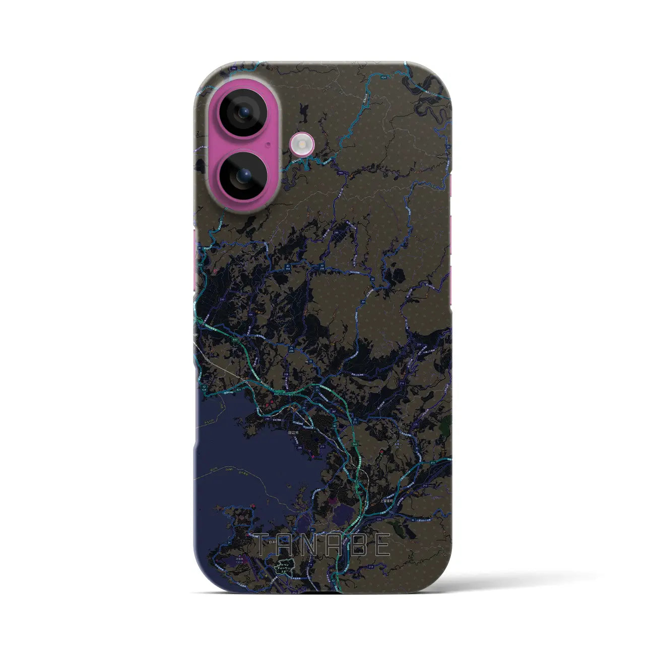 【田辺(和歌山県)】地図柄iPhoneケース(バックカバータイプ)