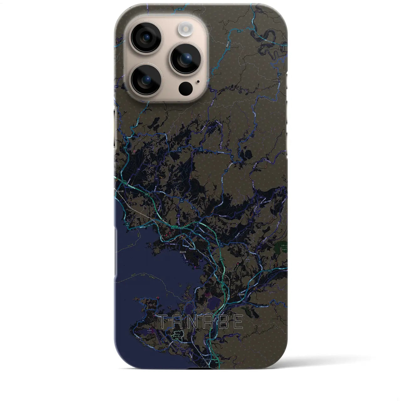 【田辺(和歌山県)】地図柄iPhoneケース(バックカバータイプ)