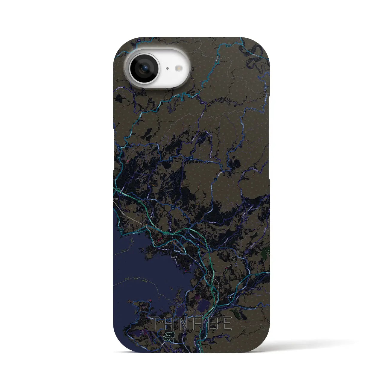 【田辺(和歌山県)】地図柄iPhoneケース(バックカバータイプ)