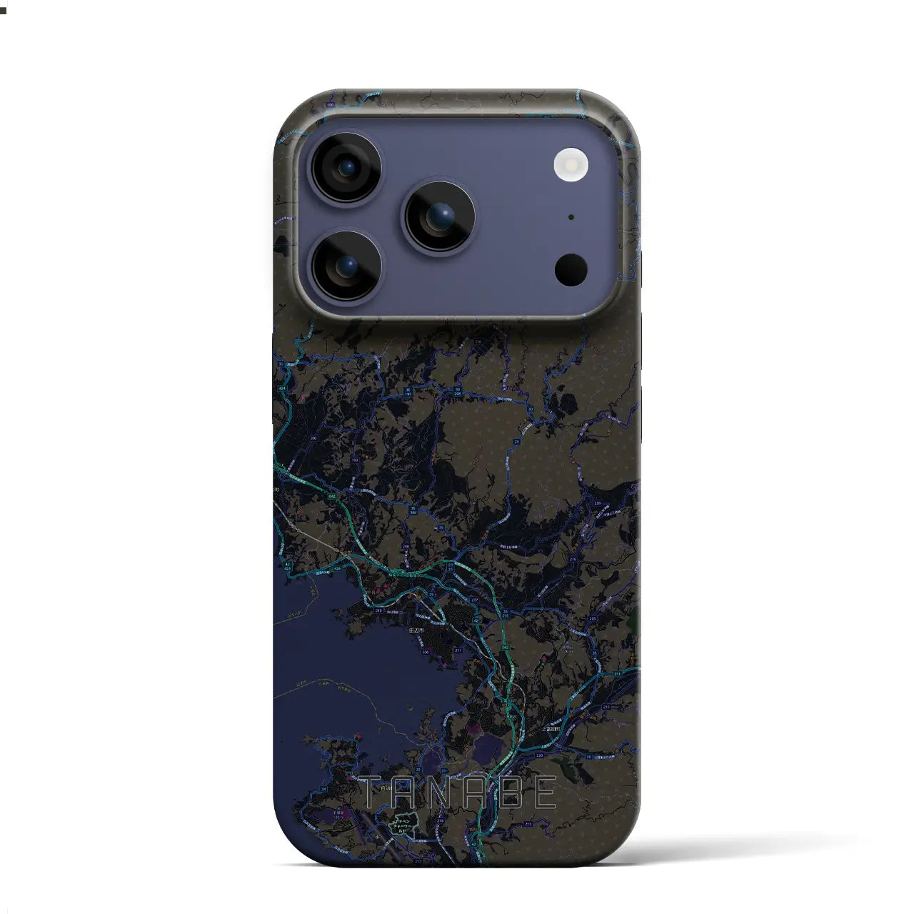 【田辺(和歌山県)】地図柄iPhoneケース(バックカバータイプ)