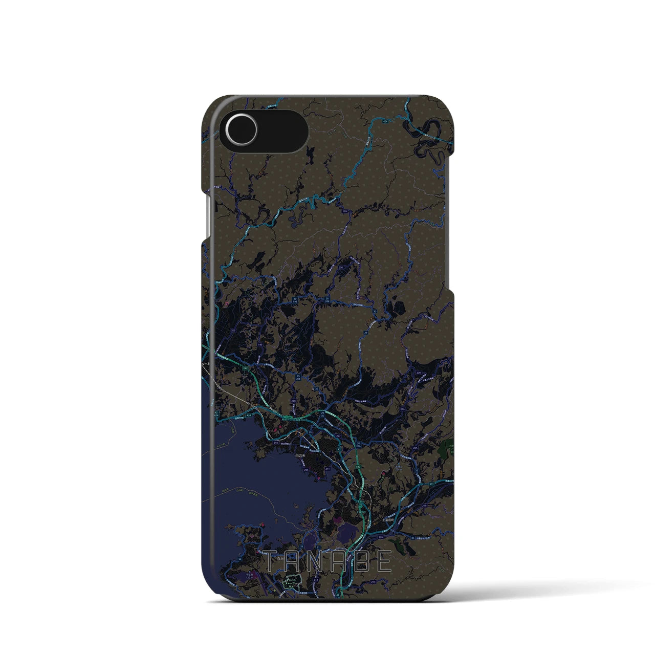 【田辺(和歌山県)】地図柄iPhoneケース(バックカバータイプ)