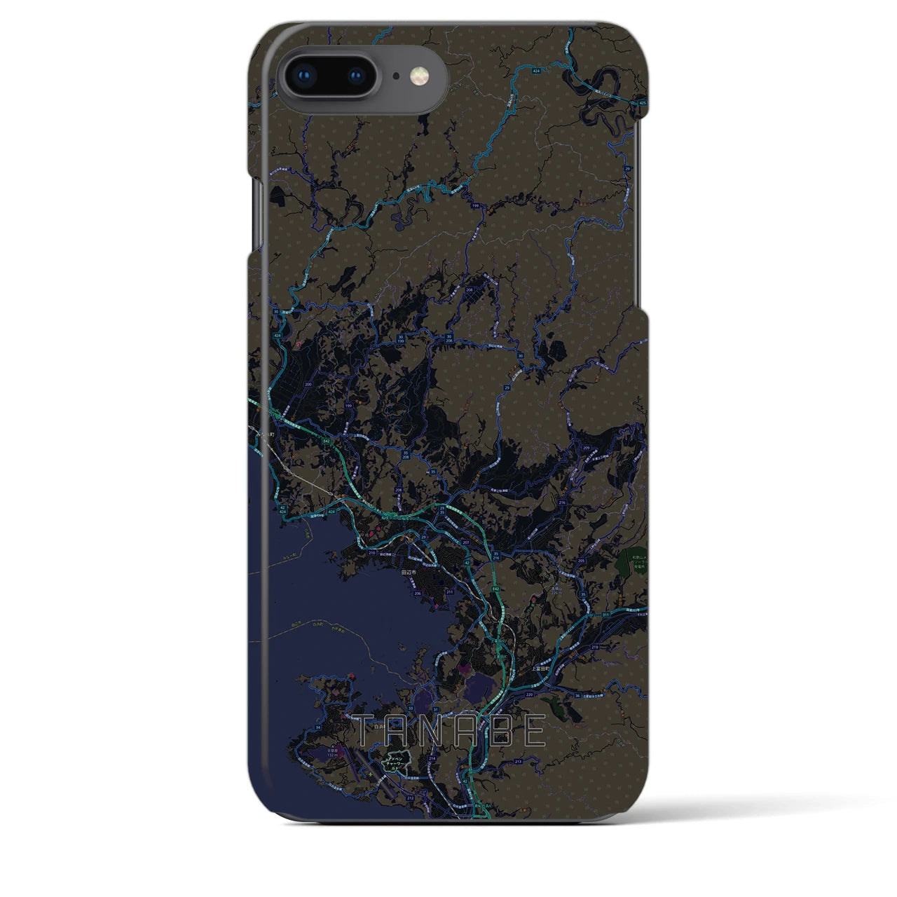 【田辺(和歌山県)】地図柄iPhoneケース(バックカバータイプ)