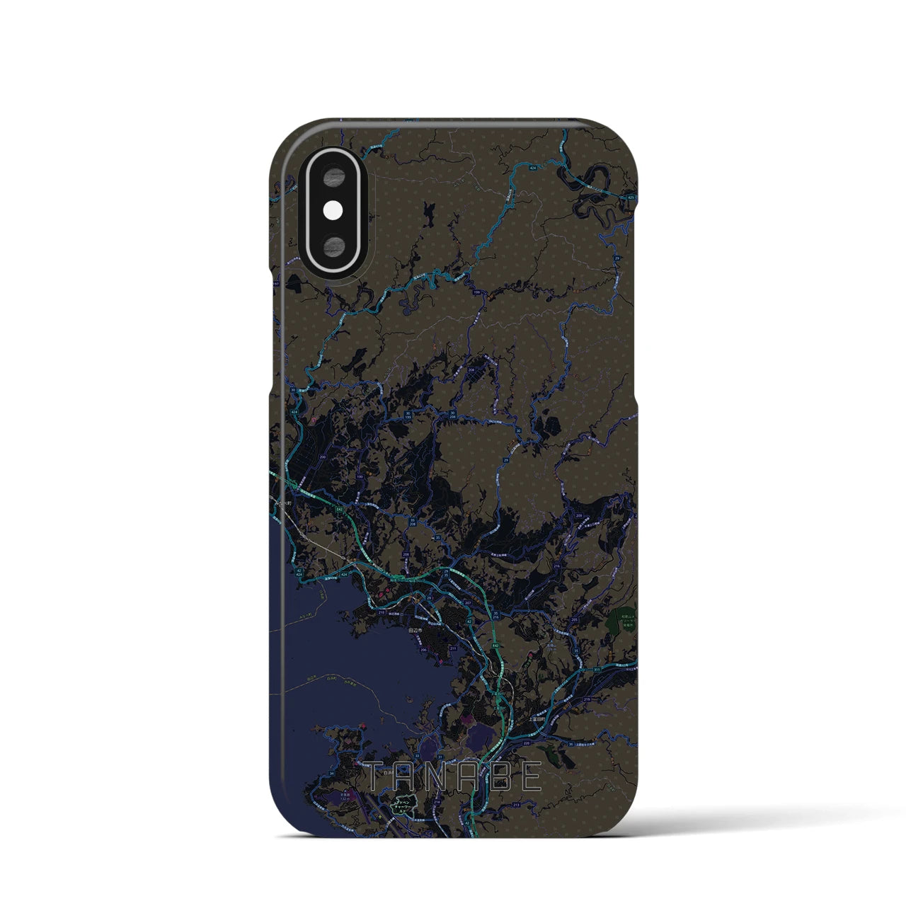 【田辺(和歌山県)】地図柄iPhoneケース(バックカバータイプ)